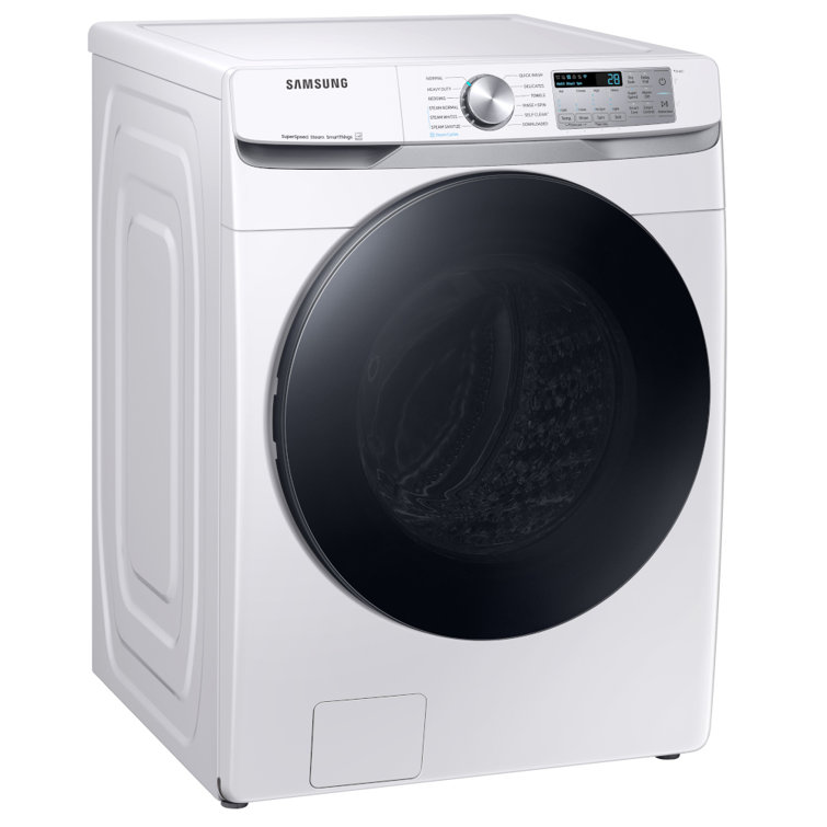 Samsung 4.5 cuft smart front load washer with super speed and deals 7.5 cuft gas dryer with steam sanitize+ laundry package